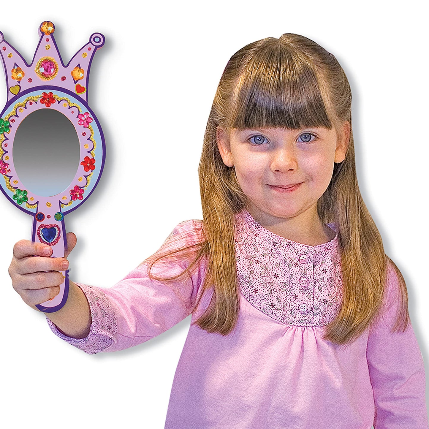 Melissa & Doug Decorate-Your-Own Wooden Princess Mirror Craft Kit