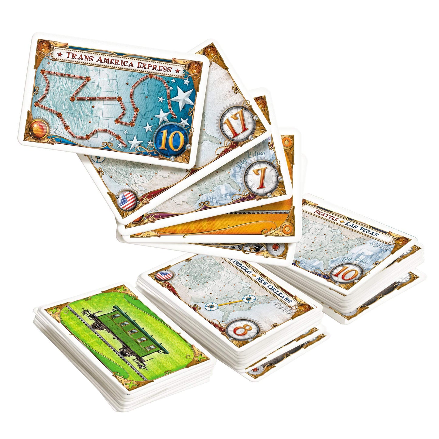 Ticket to Ride USA 1910 Board Game EXPANSION | Board Game for Adults and Family | Train Game | Ages 8+ | For 2 to 5 players | Made by Days of Wonder