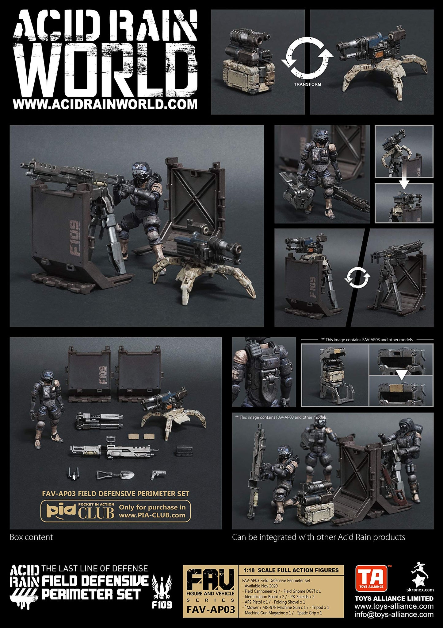 Acid Rain Field Defensive Perimeter Exclusive Set, 1/18 3.75 Inch