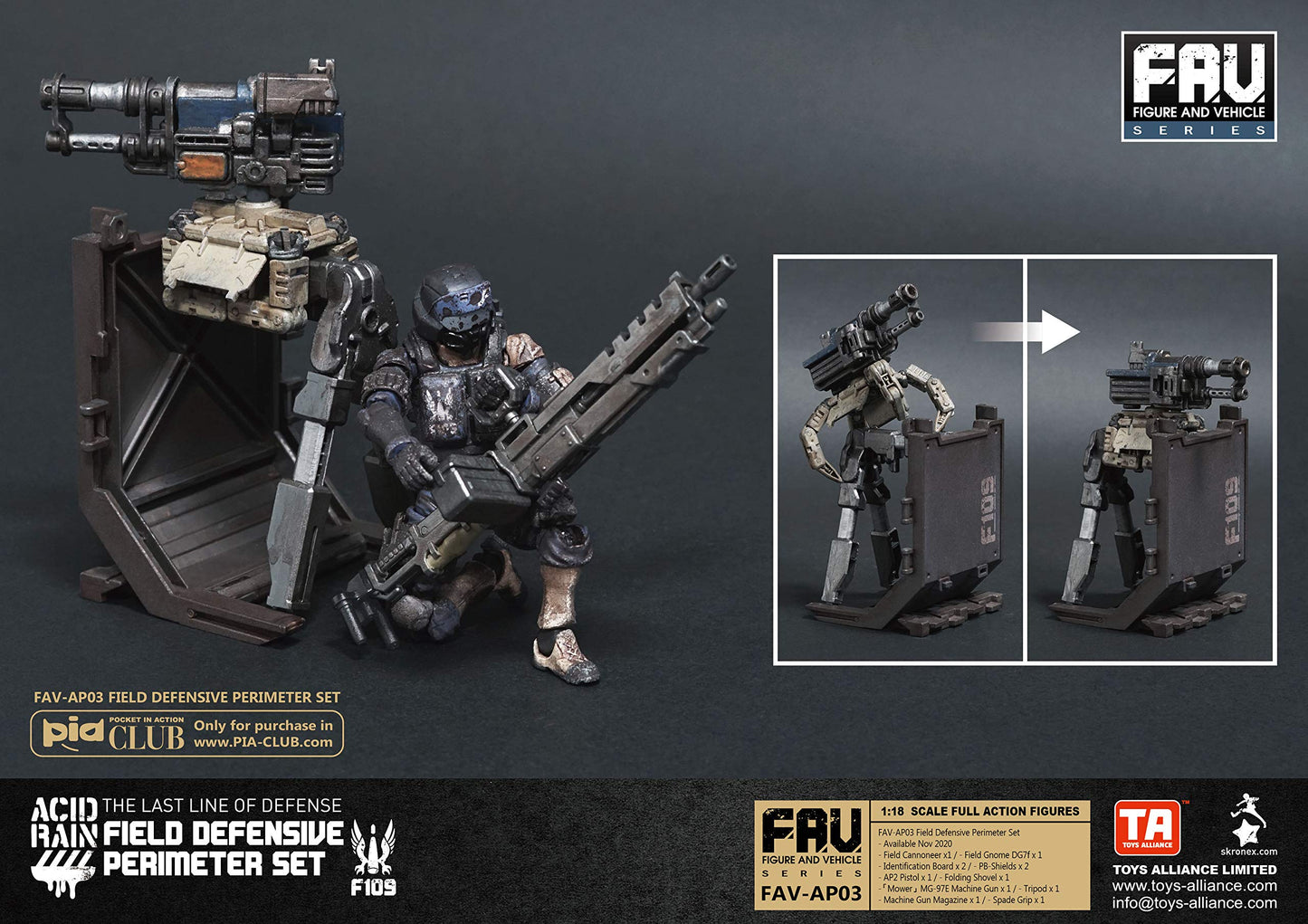 Acid Rain Field Defensive Perimeter Exclusive Set, 1/18 3.75 Inch
