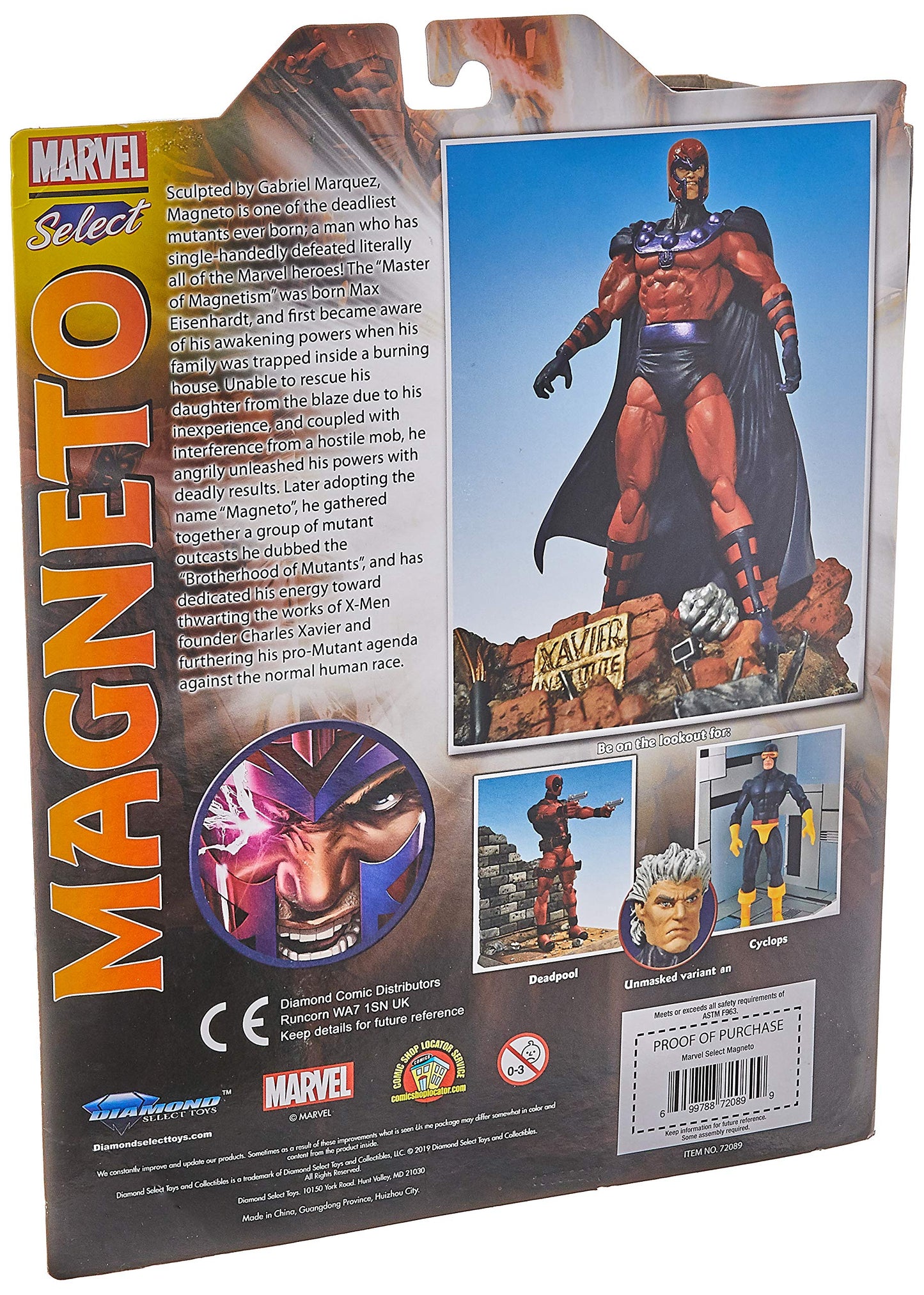 Diamond Select Toys Marvel Select: Magneto Action Figure,7 inches