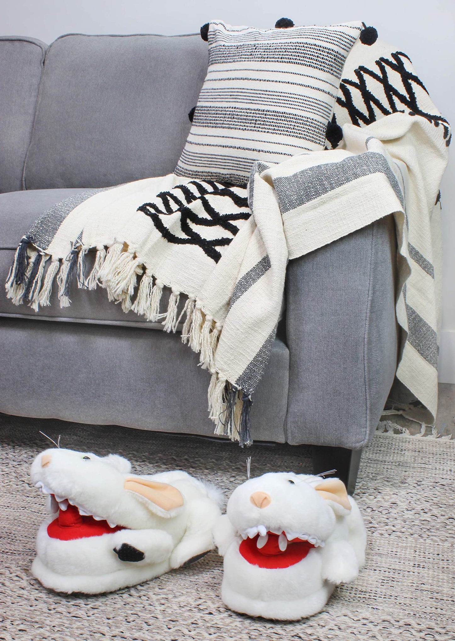 Toy Vault Monty Python Slippers, Rabbit with Big Pointy Teeth, Adult Size