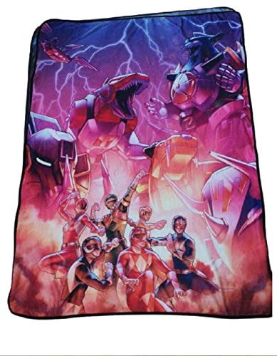 Power Rangers Dino Force Fleece Softest Comfy Throw Blanket for Adults & Kids| Measures 60 x 45 Inches
