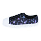 Disney Frozen Woman's Canvas Sneaker, Black/Purple