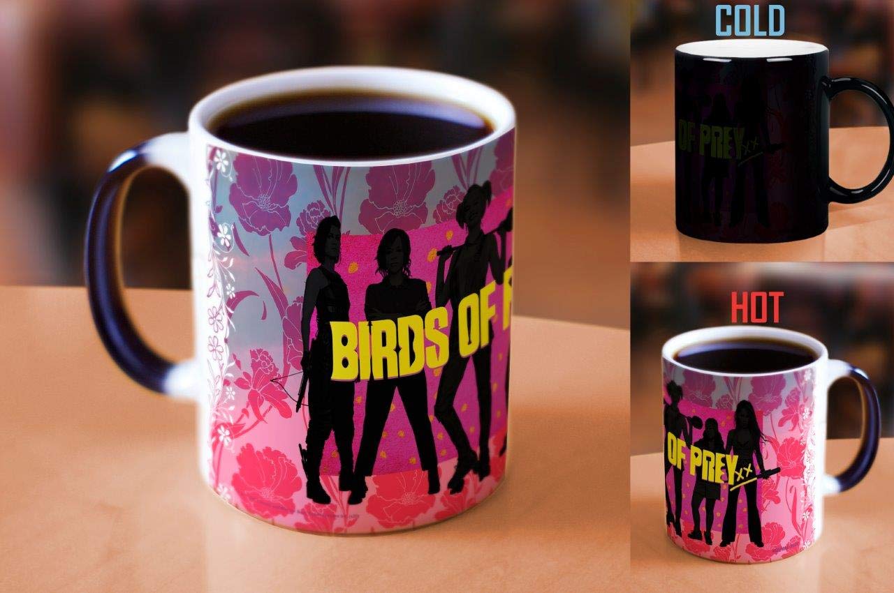 Morphing Mugs DC Comics – Birds of Prey Heat Sensitive Mug – Ceramic Color Changing Heat Reveal Coffee Tea Mug – by Trend Setters Ltd.