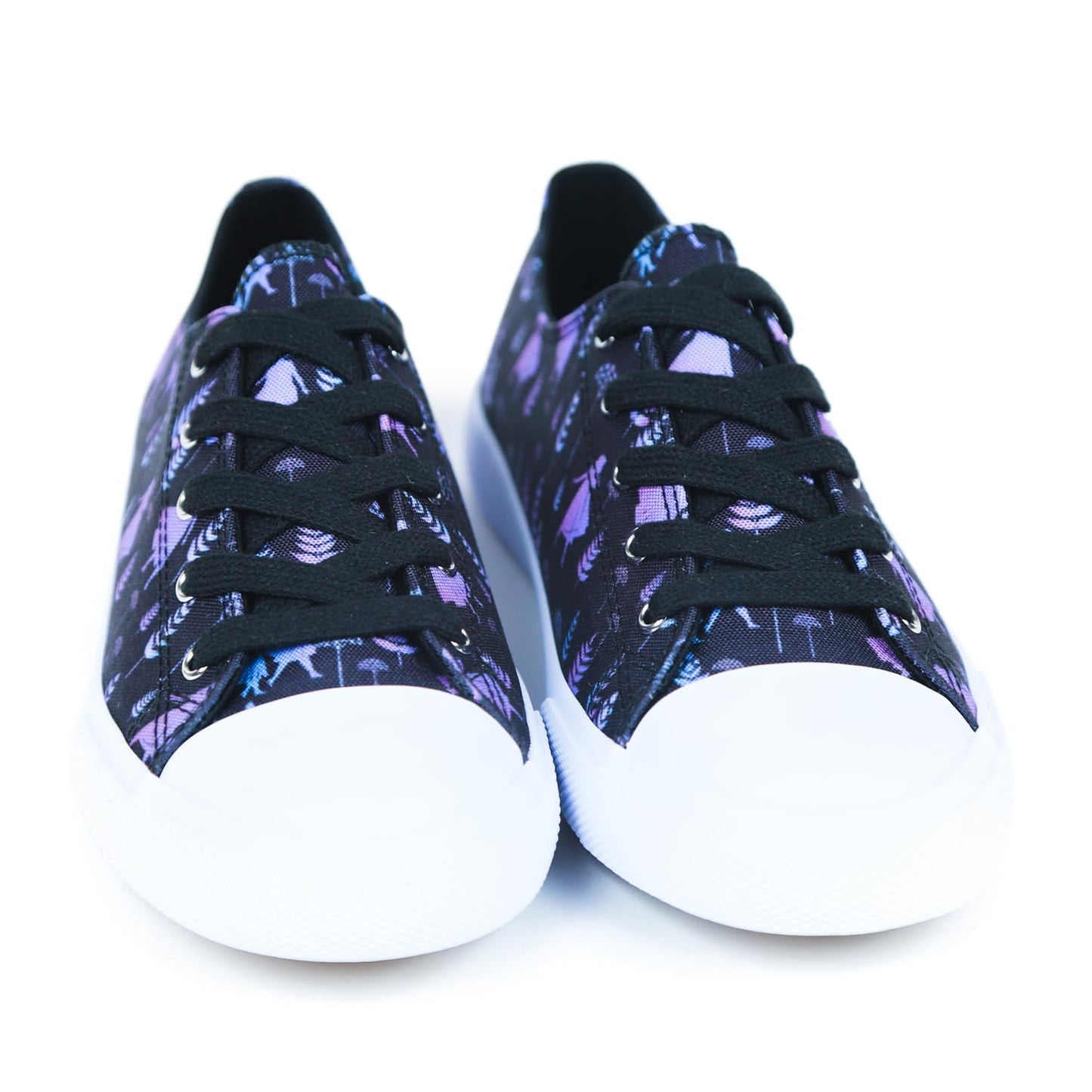 Disney Frozen Woman's Canvas Sneaker, Black/Purple