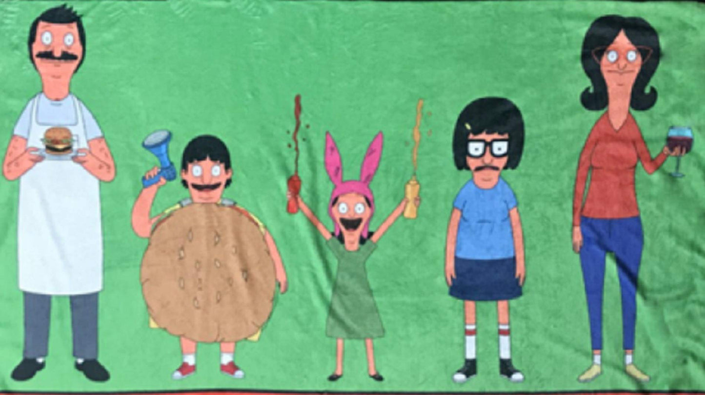 Bob's Burgers Cast Fleece Throw Blanket