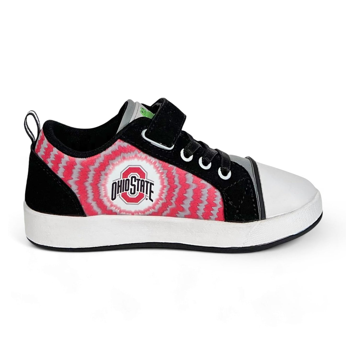 Bobbi-Toads Ohio State University Kids Lighted Sneaker OSU Child Shoes Tennis Shoes Buckeye with Mascot Brutus Plushie