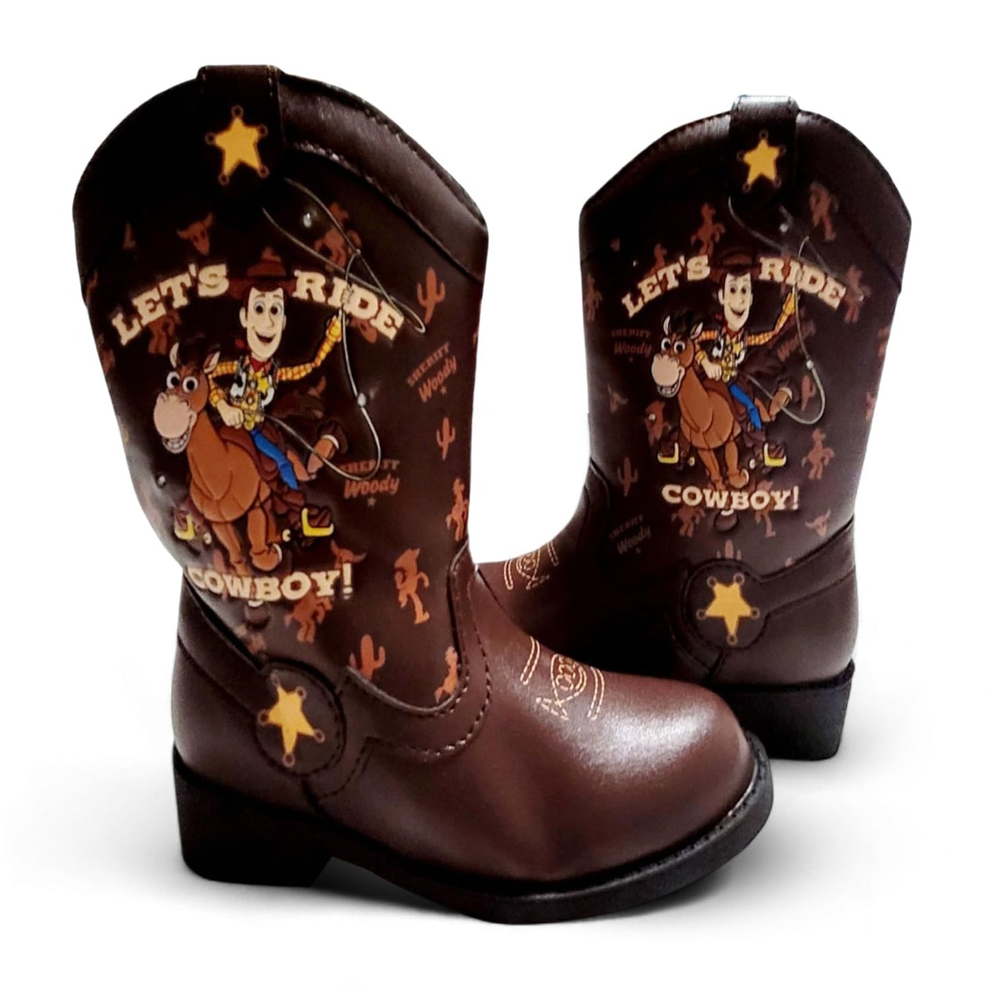 Disney Toy Story Boy's Woody Lighted Cowboy Boot (Toddler/Little Kid), Brown