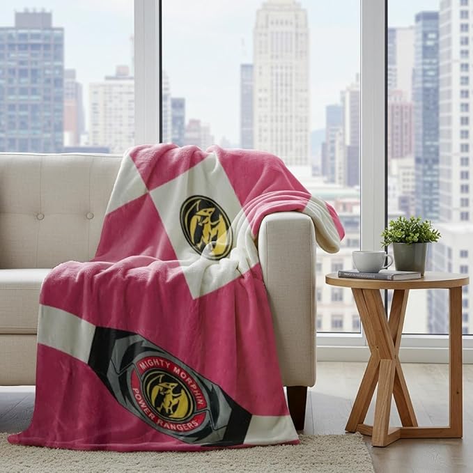 Power Rangers Black Ranger Fleece Softest Comfy Throw Blanket for Adults & Kids| Measures 60 x 45 Inches