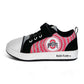 Bobbi-Toads Ohio State University Kids Lighted Sneaker OSU Child Shoes Tennis Shoes Buckeye with Mascot Brutus Plushie