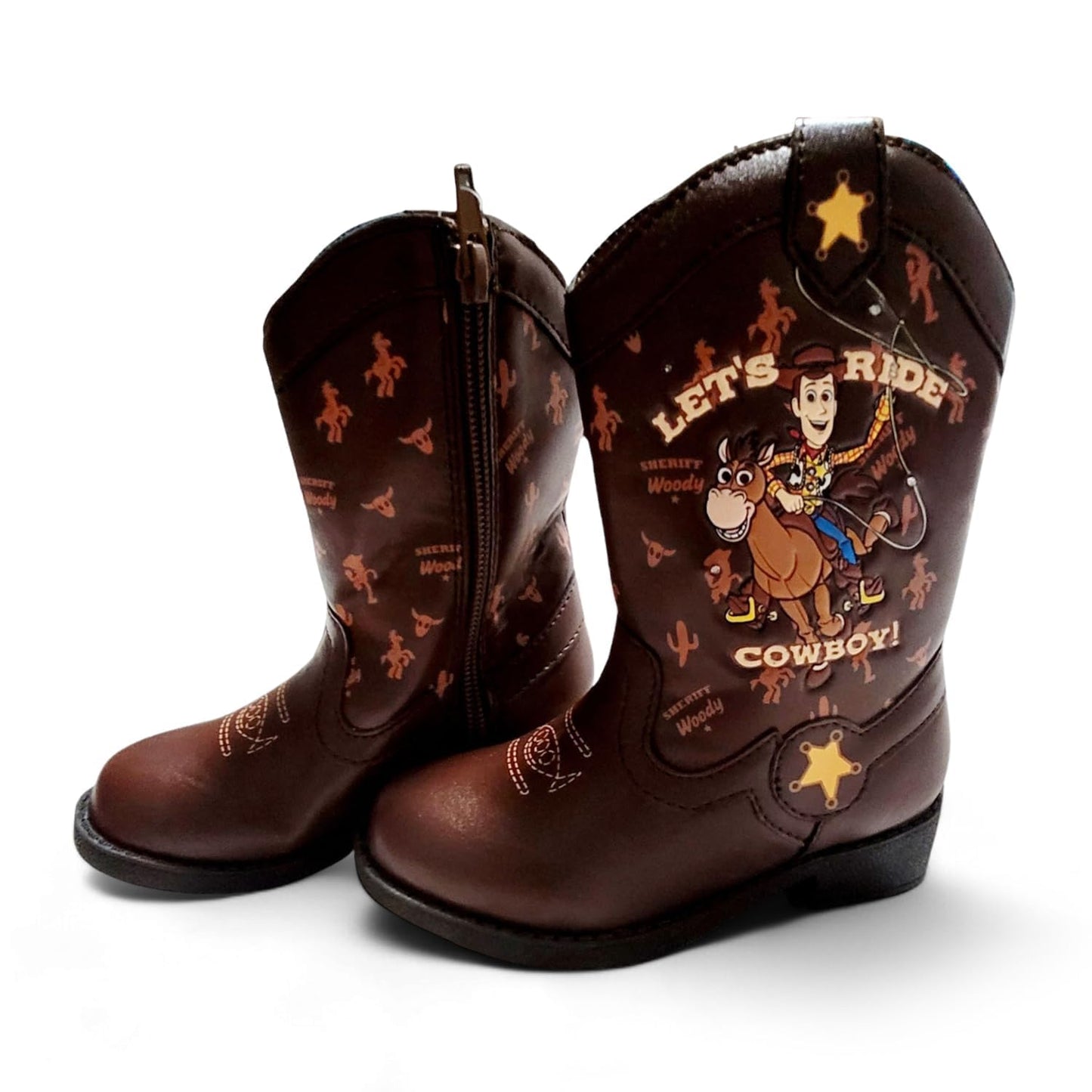 Disney Toy Story Boy's Woody Lighted Cowboy Boot (Toddler/Little Kid), Brown