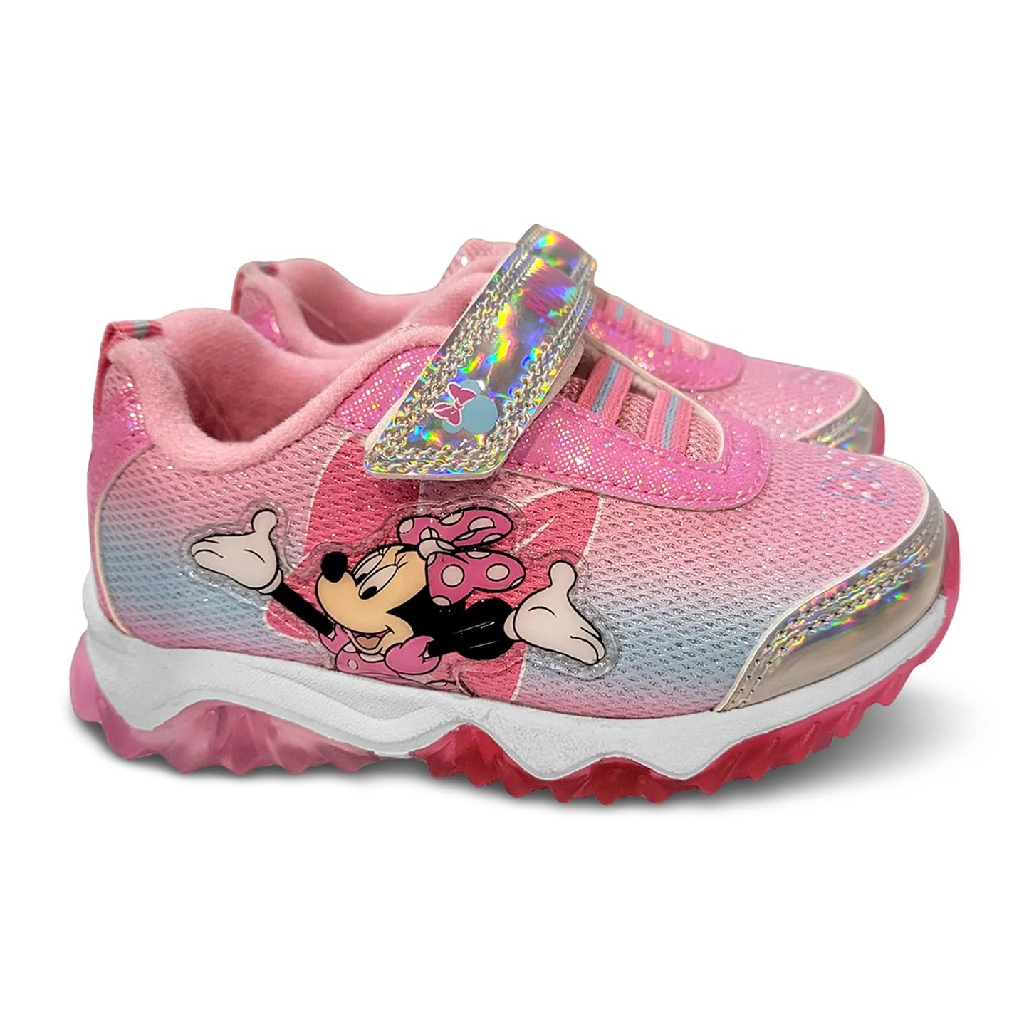 Disney Minnie Mouse Girl's Lighted Athletic Sneaker (Toddler/Little Kid)