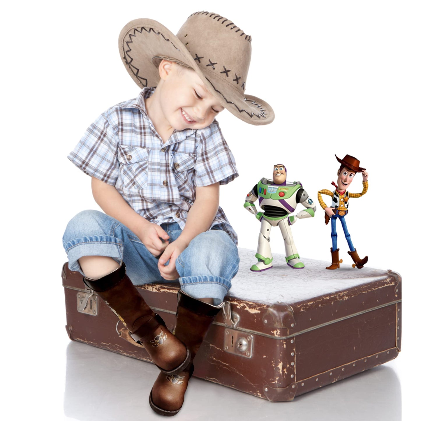 Disney Toy Story Woody & Forky Boy's Lighted Cowboy Boot (Toddler/Little Kid)