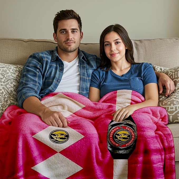 Power Rangers Black Ranger Fleece Softest Comfy Throw Blanket for Adults & Kids| Measures 60 x 45 Inches