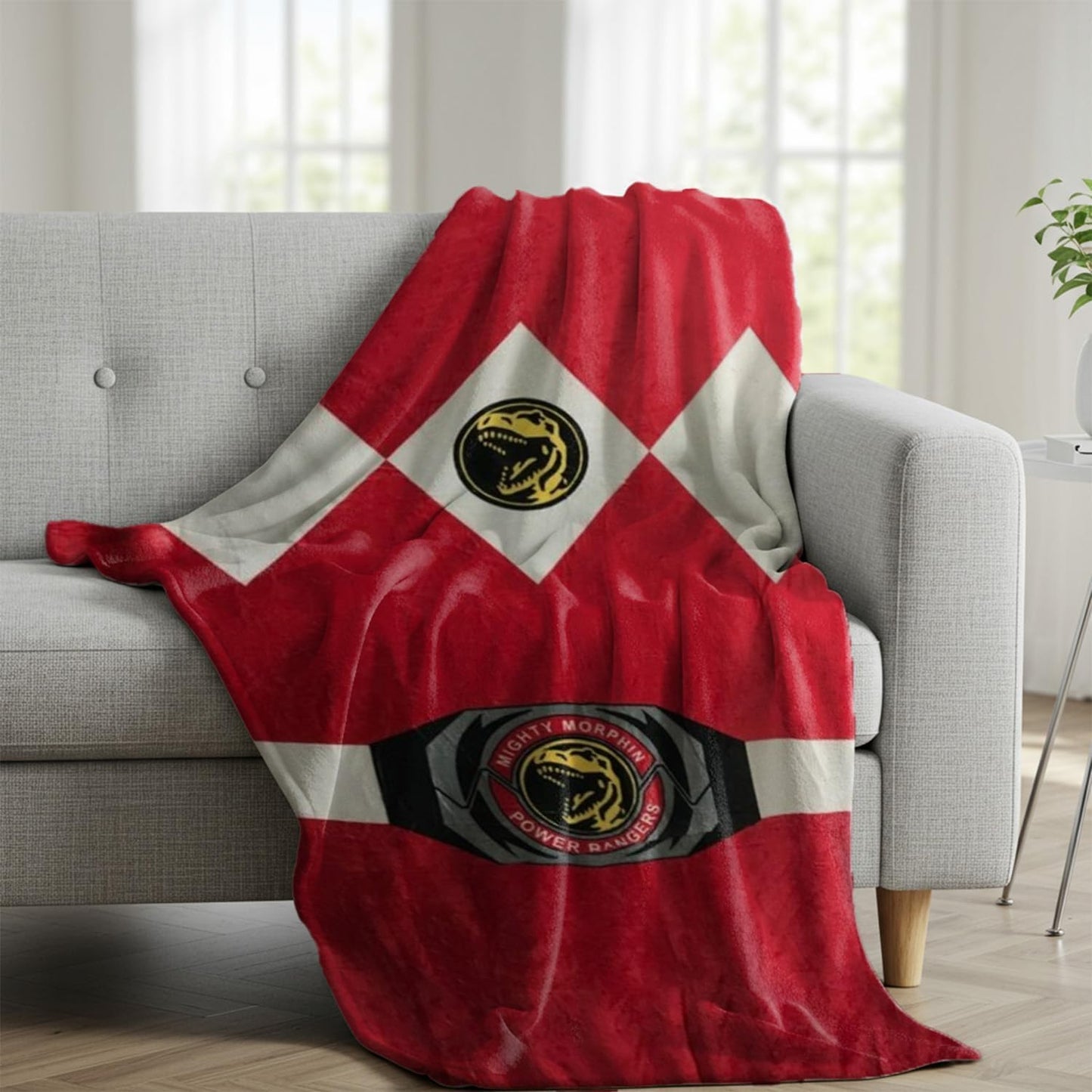 Power Rangers Black Ranger Fleece Softest Comfy Throw Blanket for Adults & Kids| Measures 60 x 45 Inches