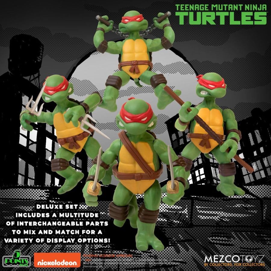 Mezco Teenage Mutant Ninja Turtles - 5 Points Action Figure Deluxe Box Set