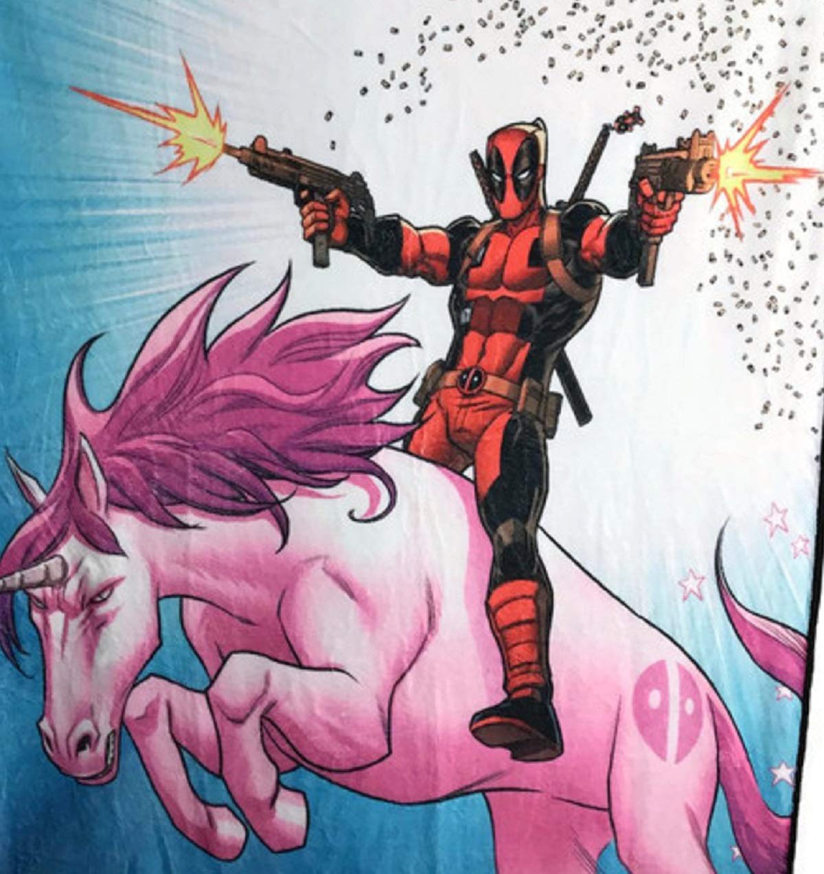 Bazillion Dreams Marvel Deadpool Unicorn Fleece Softest Comfy Throw Blanket for Adults & Kids| Measures 60 x 45 Inches