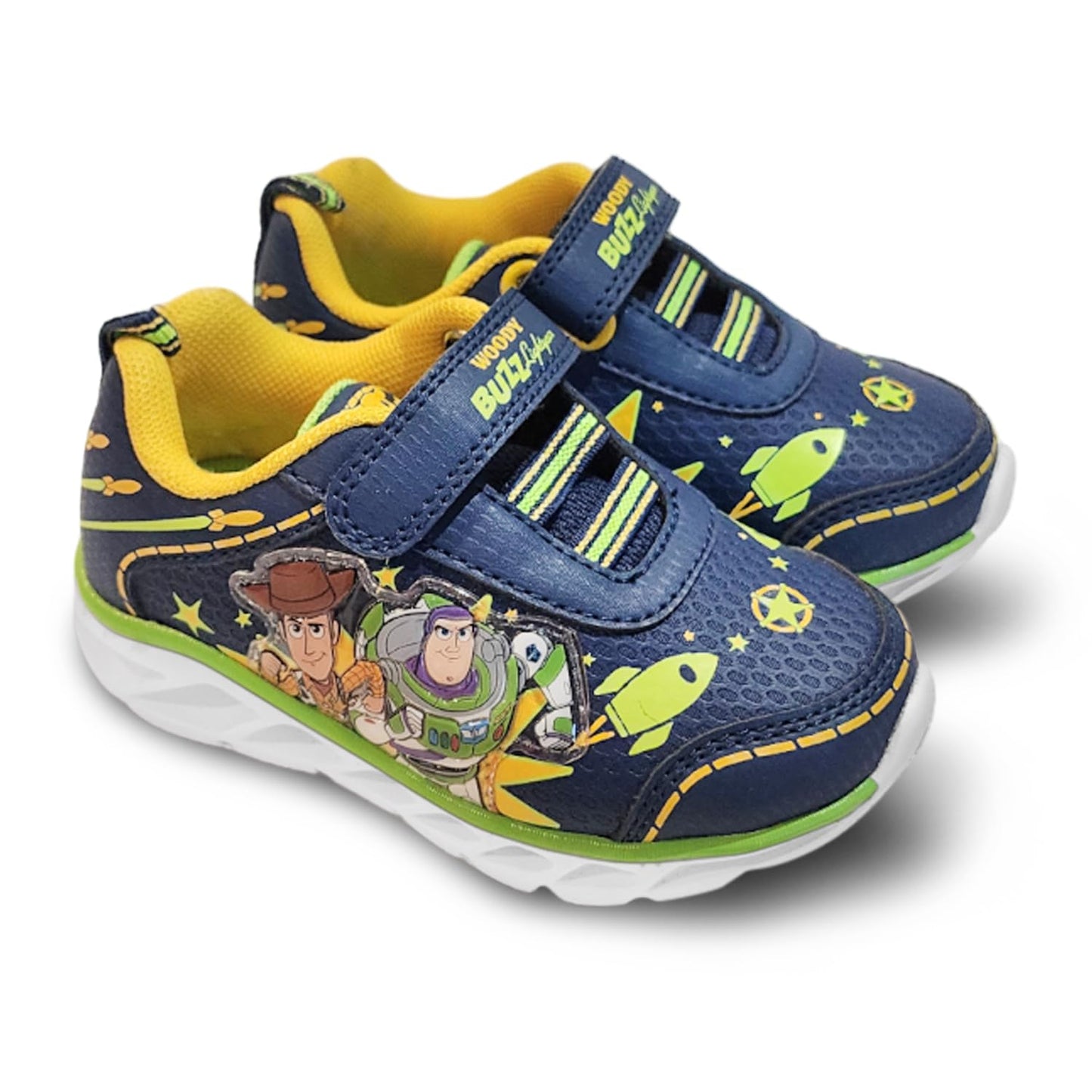 Disney Toy Story Boy's Lighted Athletic Sneaker, Navy (Toddler/Little Kid)