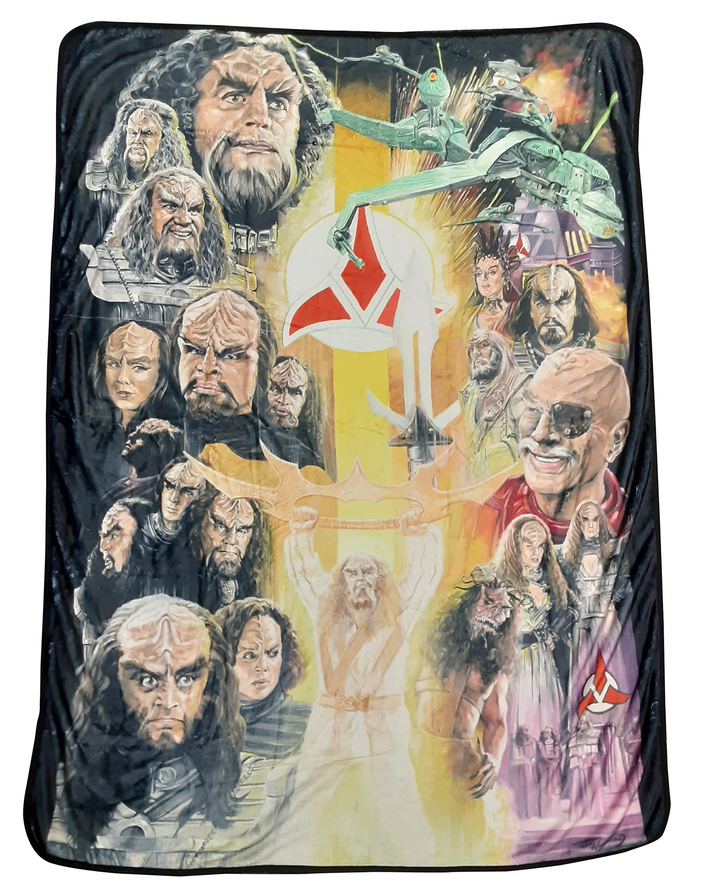 Bazillion Dreams Star Trek Klingon Empire Fleece Softest Comfy Throw Blanket for Adults & Kids| Measures 60 x 45 Inches