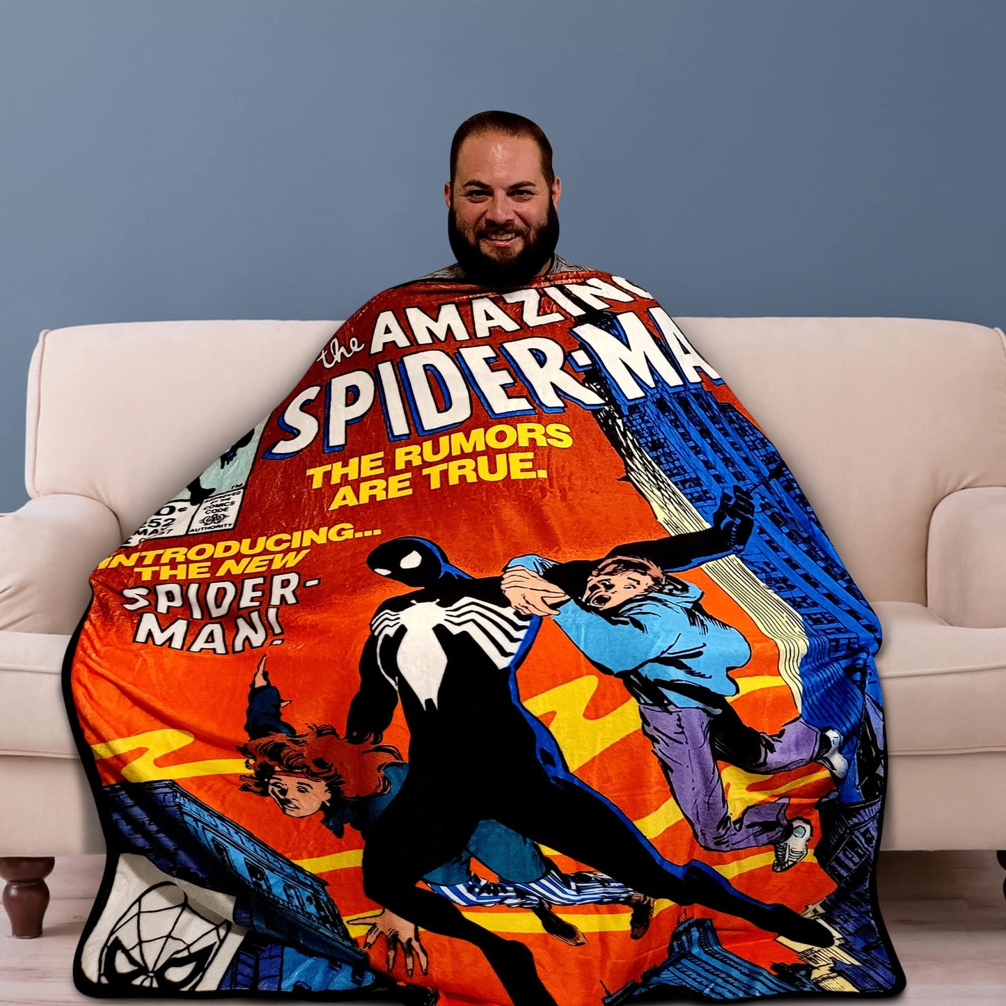 Bazillion Dreams Marvel The Amazing Spider-Man Fleece Softest Comfy Throw Blanket for Adults & Kids| Measures 60 x 45 Inches