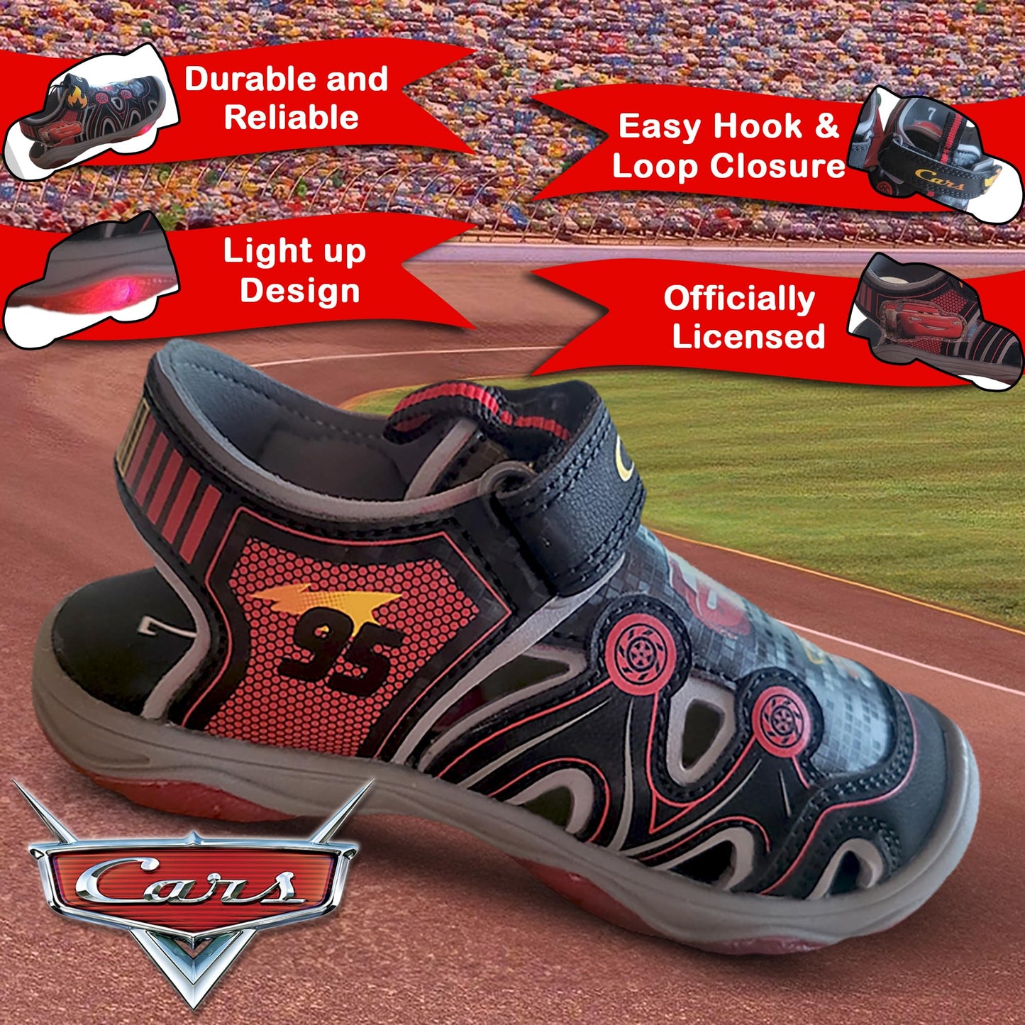 Disney Cars Boy's Lighted Sandals (Toddler/Little Kid)