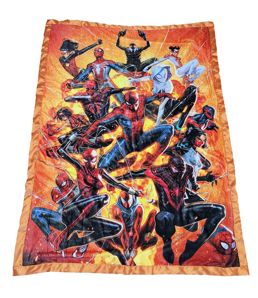 Marvel Spider-man Spider-verse Fleece Comfy Throw Blanket For Adults & Kids, Measures 60 X 45 Inch