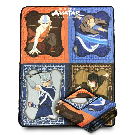 Bazillion Dreams Avatar The Last Airbender Aang Katara Sokka Zuko Softest Comfy Throw Blanket for Adults & Kids| Measures 60 x 45 Inches