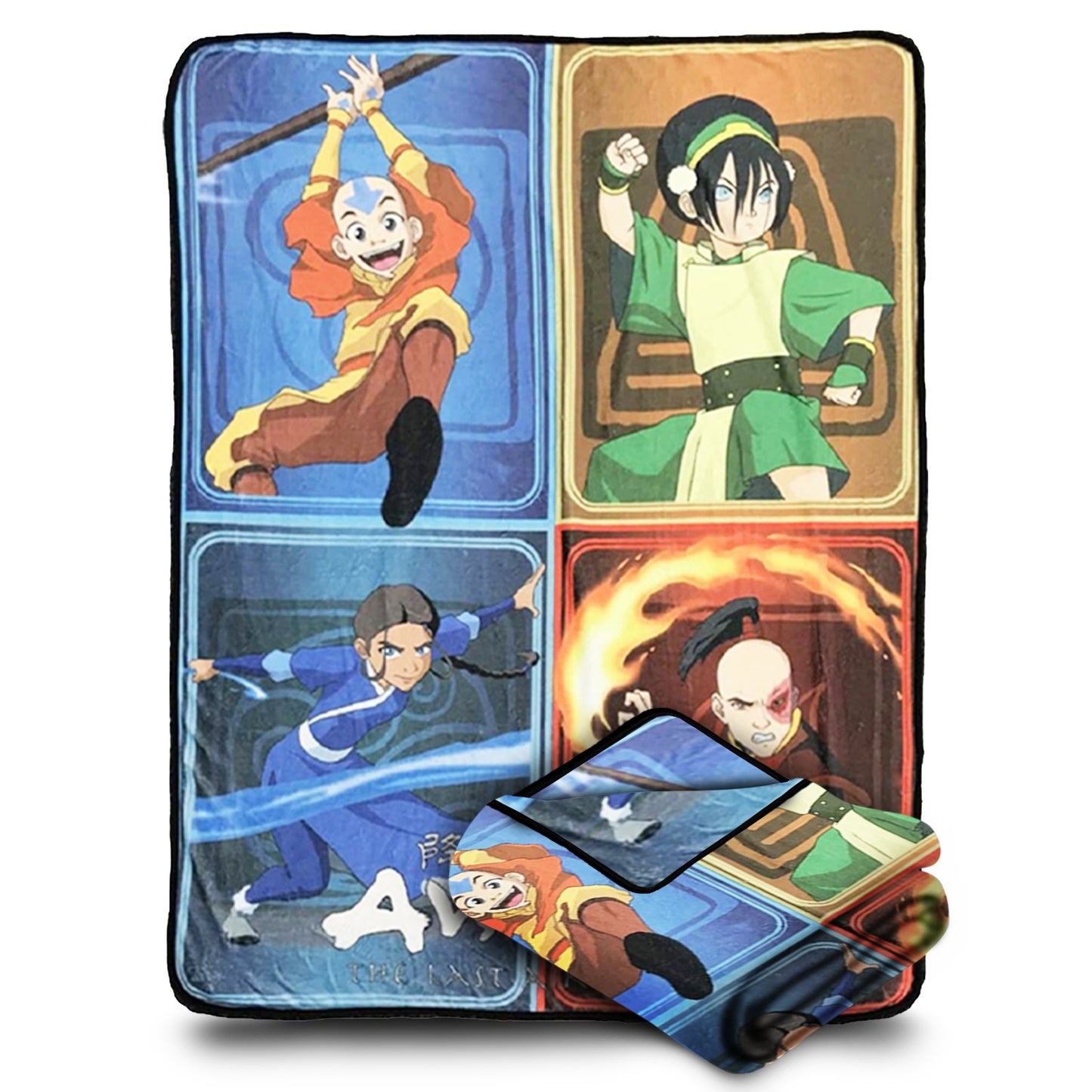 Bazillion Dreams Avatar The Last Airbender Aang Toph Beifong Katara Zuko Fleece Softest Comfy Throw Blanket for Adults & Kids| Measures 60 x 45 Inches