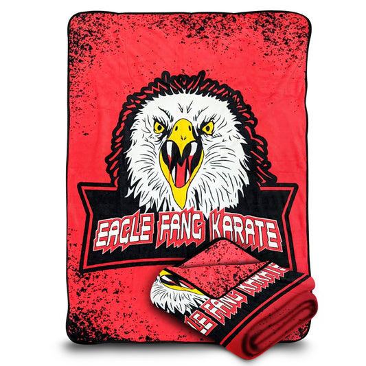 Cobra Kai Eagle Fang Fleece Softest Comfy Throw Blanket for Adults & Kids| Measures 60 x 50 Inches