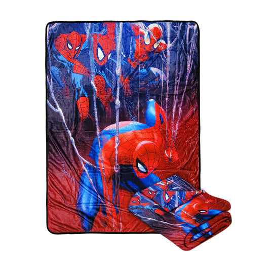 Marvel Spider-Man Web Fleece Throw Blanket| Measures 60 x 45 Inches