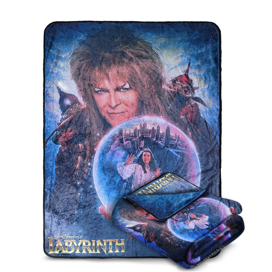 Jim Henson's Labyrinth Fleece Softest Comfy Throw Blanket for Adults & Kids| Measures 60 x 45 Inches