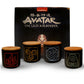 Avatar The Last Airbender Mug Set - Four Nations with Bamboo Lids - Perfect Gift for Fans of Aang, Katara, Sokka, and Zuko