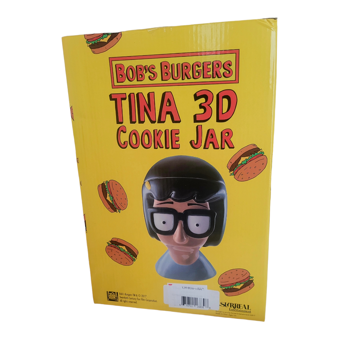 Bob's Burgers Restaurant Tina Belcher 10-Inch Cookie Jar Container with Lid | Kitchen Storage for Snacks Kids & Adults