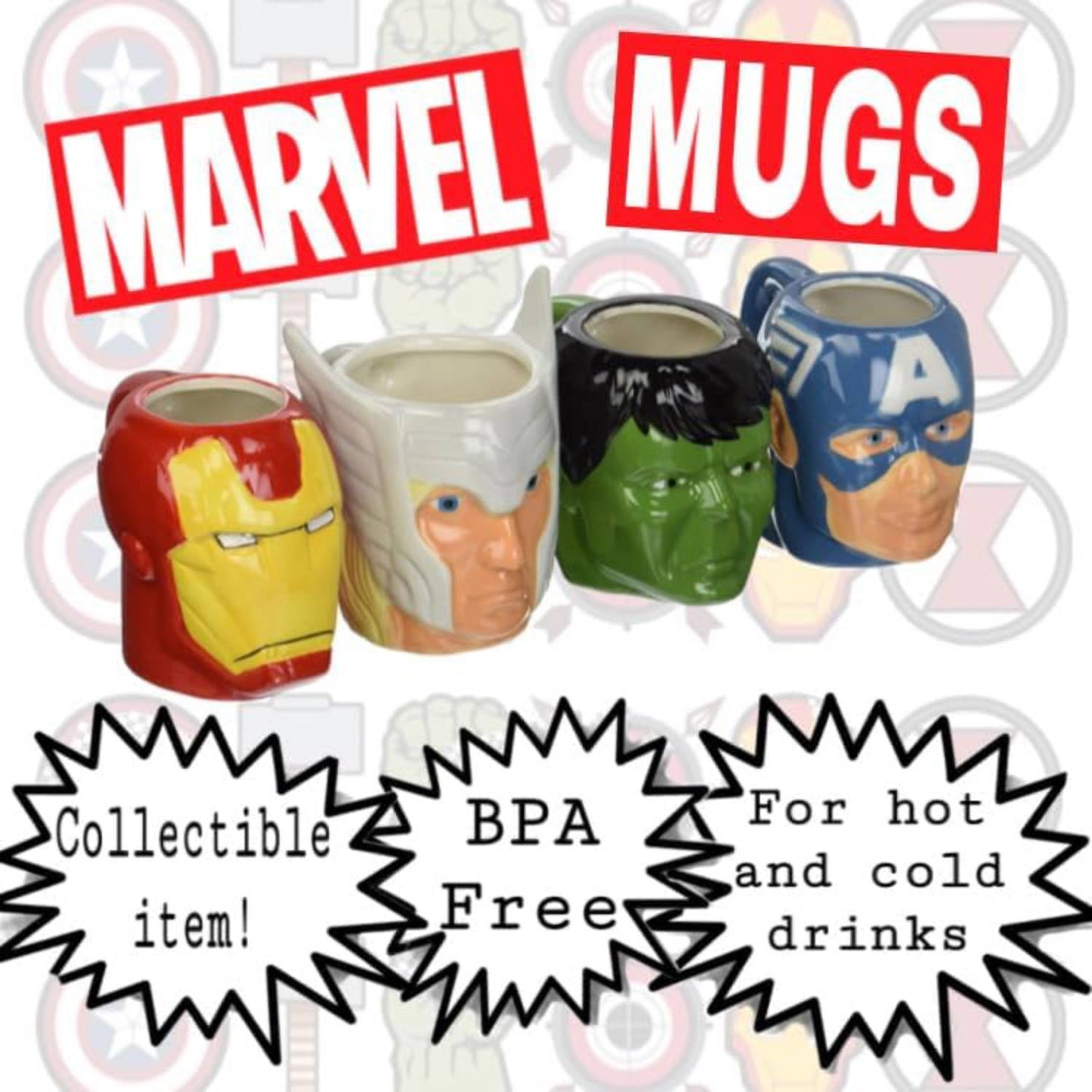 Marvel Avengers 4-Pack Mug Set