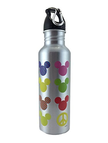 Disney - Colorful Neon Mickey Mouse Water Bottle - Wide Mouth