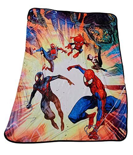 Marvel Spider-Man Characters Fleece Throw Blanket| Measures 60 x 45 Inches