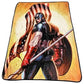 Marvel Captain America Flag Fleece Soft Throw Blanket| Measures 60 x 45 Inches