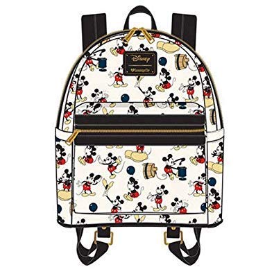 New Loungefly Disney Mickey Mouse Poses All Over Sketch Print Mini Backpack Mickey & Friends Artist Sketch Mini Backpack | Loungefly main image 3
