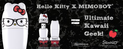 Mimobot X Hello Kitty "Nerd" USB Flash Drive Capacity: 2 GB