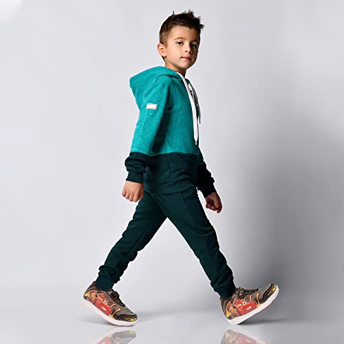 Disney Cars Boy's Lighted Athletic Sneaker, Black/Grey (Toddler, Little Kid)