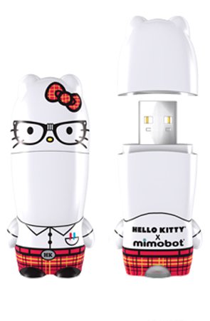 Mimobot X Hello Kitty "Nerd" USB Flash Drive Capacity: 2 GB