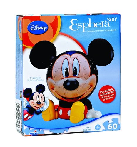 4" Esphera Disney Mickey Puzzle Head 60 Piece