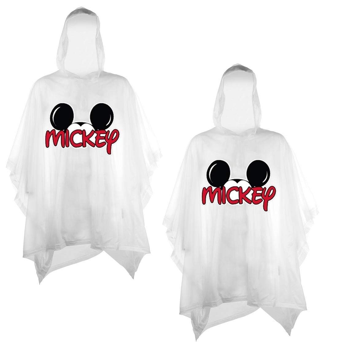 Disney 2-Pack Family Rain Ponchos, Mickey Or Minnie Mouse, Adult & Youth