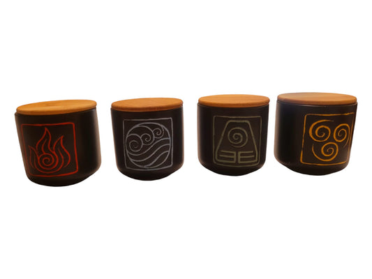 Avatar The Last Airbender Mug Set - Four Nations with Bamboo Lids - Perfect Gift for Fans of Aang, Katara, Sokka, and Zuko
