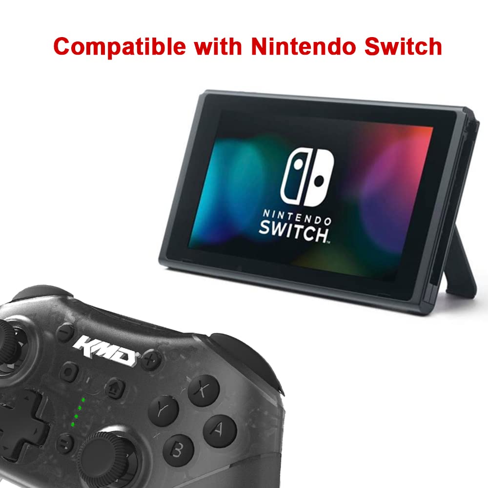 KMD Official Wireless Pro Controller for Nintendo Switch - Official Bluetooth Licensed - Built in Turbo & Other Features