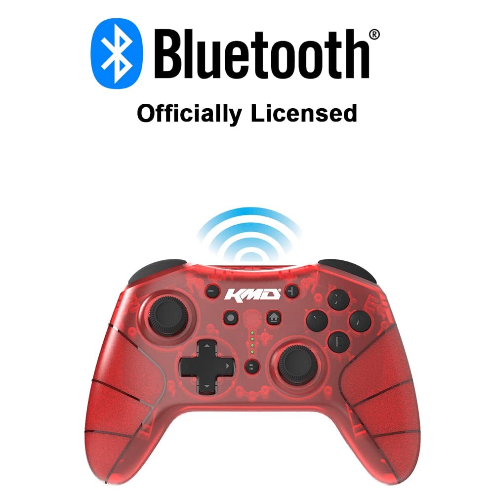 KMD Official Wireless Pro Controller for Nintendo Switch - Official Bluetooth Licensed - Built in Turbo & Other Features