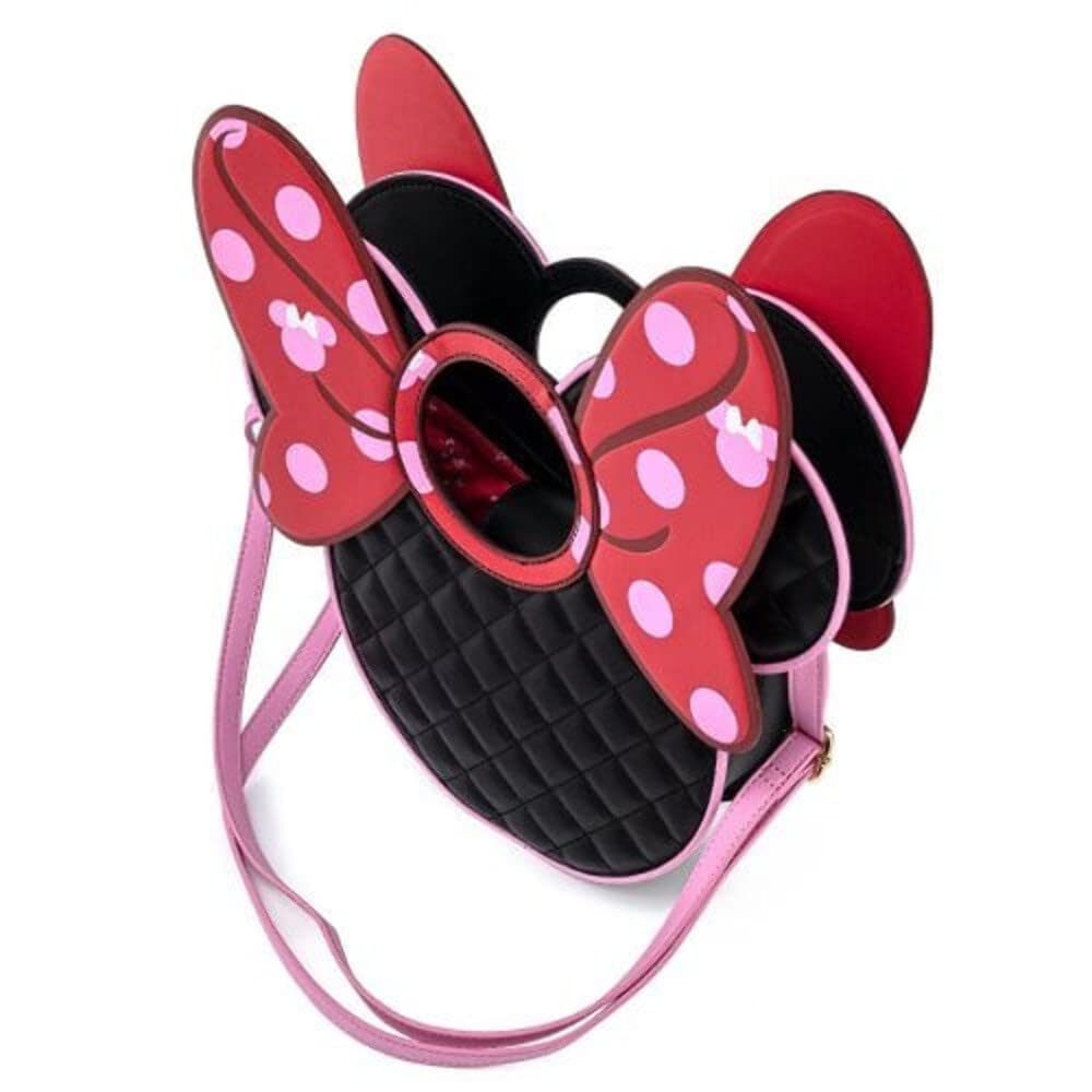 Loungefly Disney Minnie Mouse Quilted Bow/Head Crossbody