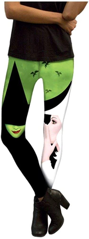 Wicked Musical Two Witch Womens Leggings, Medium Black