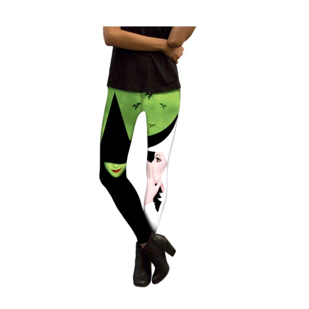 Wicked Musical Two Witch Womens Leggings, Small Black